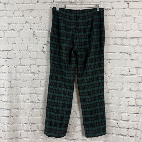 Ann Taylor The Petite Plaid High Waist Ankle Tweed Pants Women 4P Blue Black - Picture 5 of 15